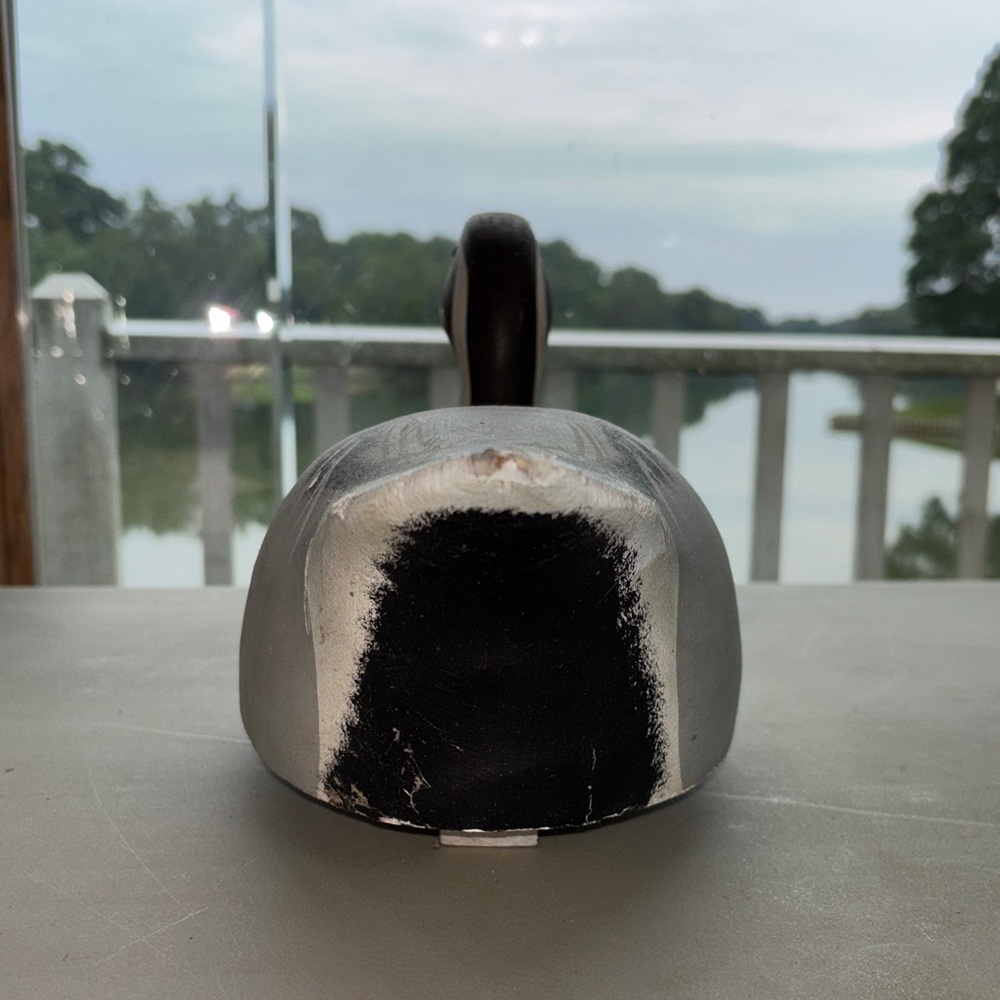 Vintage Hand Carved Hand painted Wooden Duck Decoy - Black/White/Grey/Blue - Picture 9 of 13